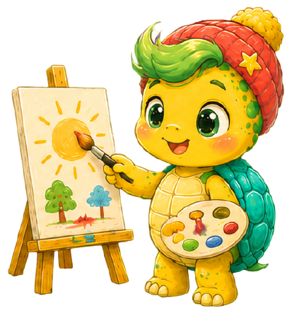Rocky pintando